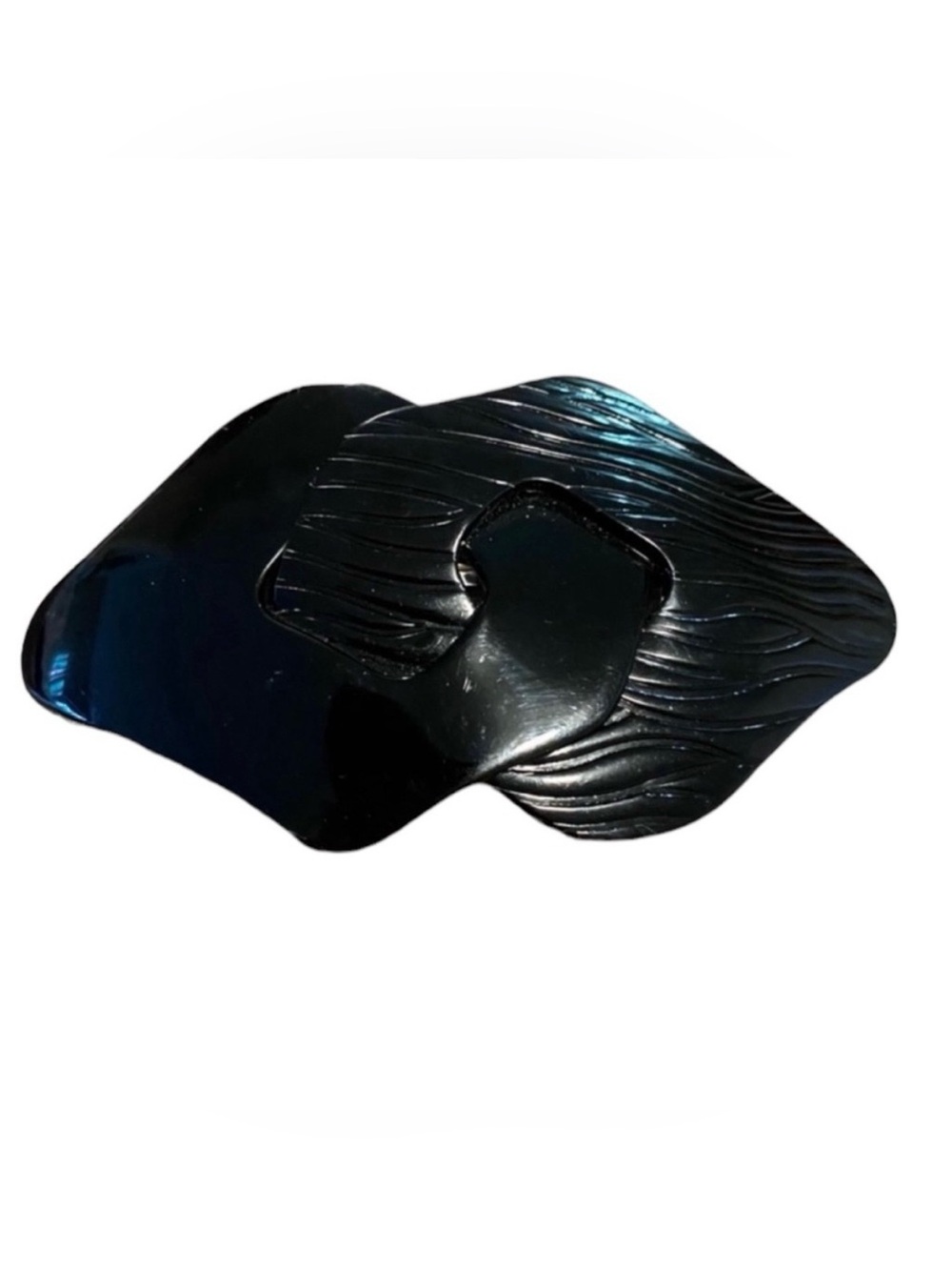 XL Vintage French‎ Hair Clip, Made in France, Black, Deadstock